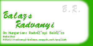 balazs radvanyi business card